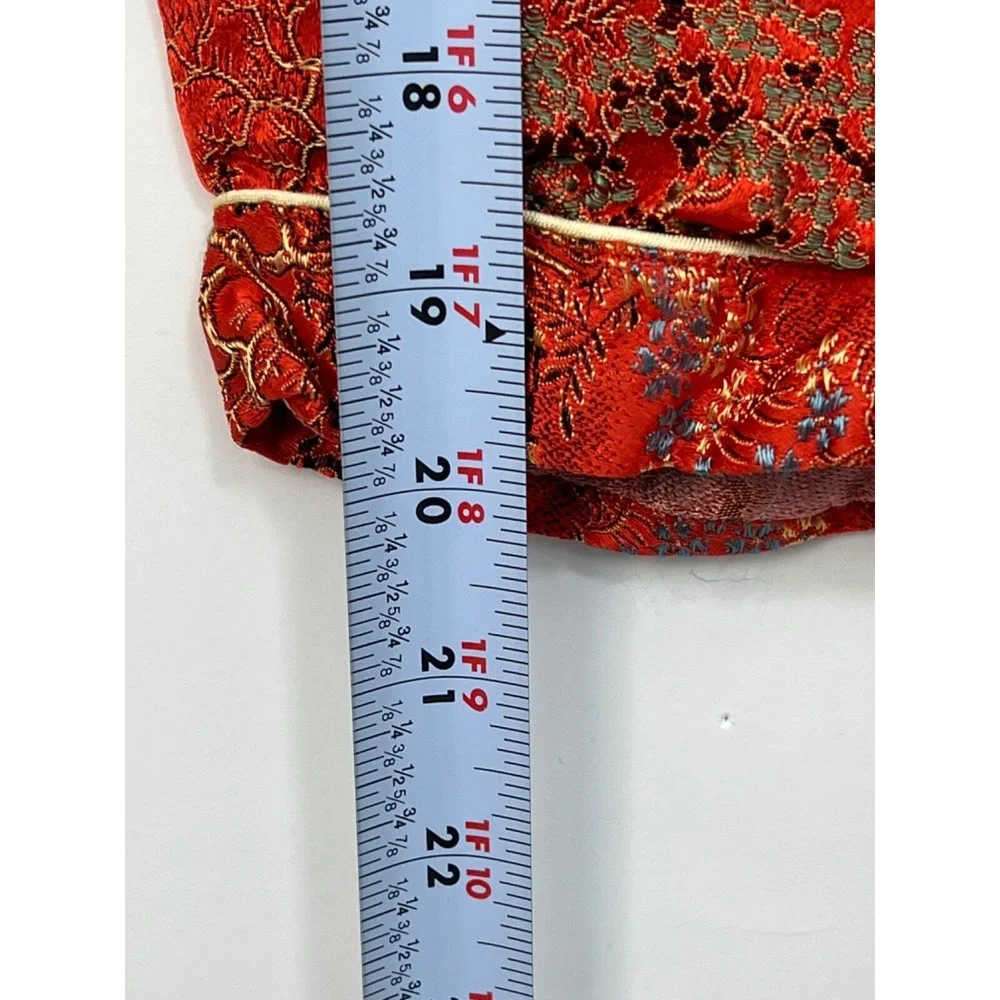 Unbranded Orange Gold Trim‎ Chinese Pants - Handmade  Kids Toddler Youth